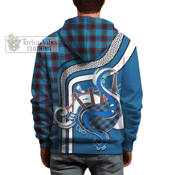 Home Ancient Tartan Hoodie with Epic Bagpipe Style