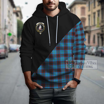 Home Ancient Tartan Hoodie with Family Crest and Military Logo Style