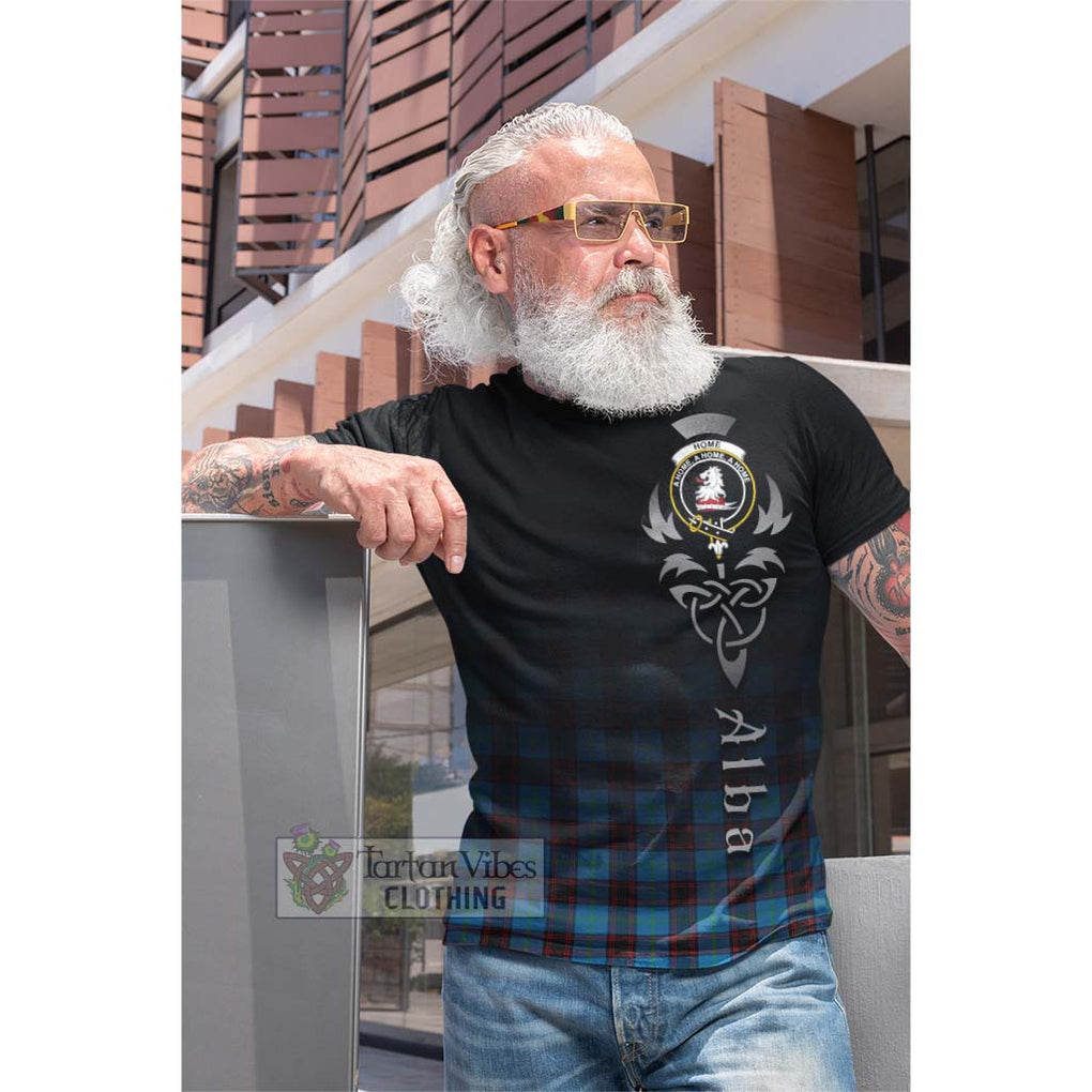 Tartan Vibes Clothing Home Ancient Tartan Cotton T-shirt Featuring Alba Gu Brath Family Crest Celtic Inspired