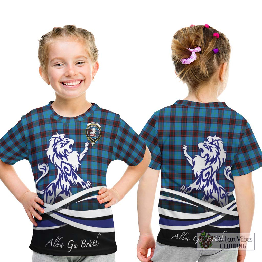 Home Ancient Tartan Kid T-Shirt with Alba Gu Brath Regal Lion Emblem - Tartanvibesclothing Shop