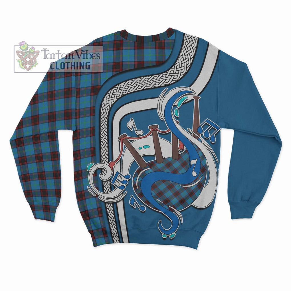 Tartan Vibes Clothing Home Ancient Tartan Sweatshirt with Epic Bagpipe Style