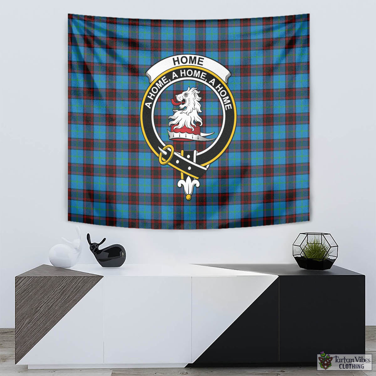 Tartan Vibes Clothing Home Ancient Tartan Tapestry Wall Hanging and Home Decor for Room with Family Crest