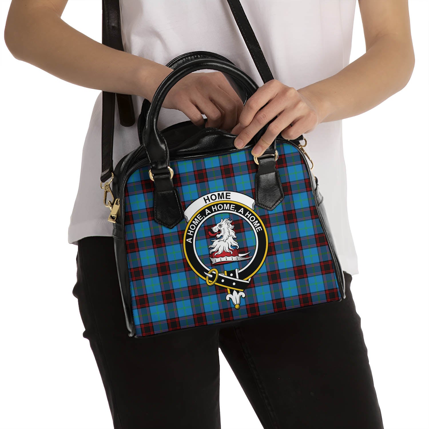 Home Ancient Tartan Shoulder Handbags with Family Crest - Tartanvibesclothing