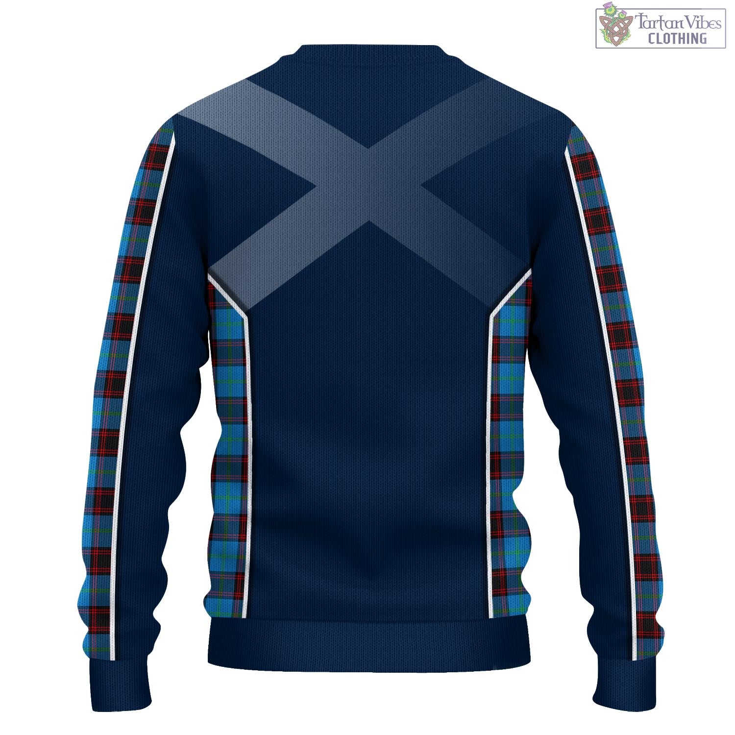 Tartan Vibes Clothing Home Ancient Tartan Knitted Sweatshirt with Family Crest and Scottish Thistle Vibes Sport Style