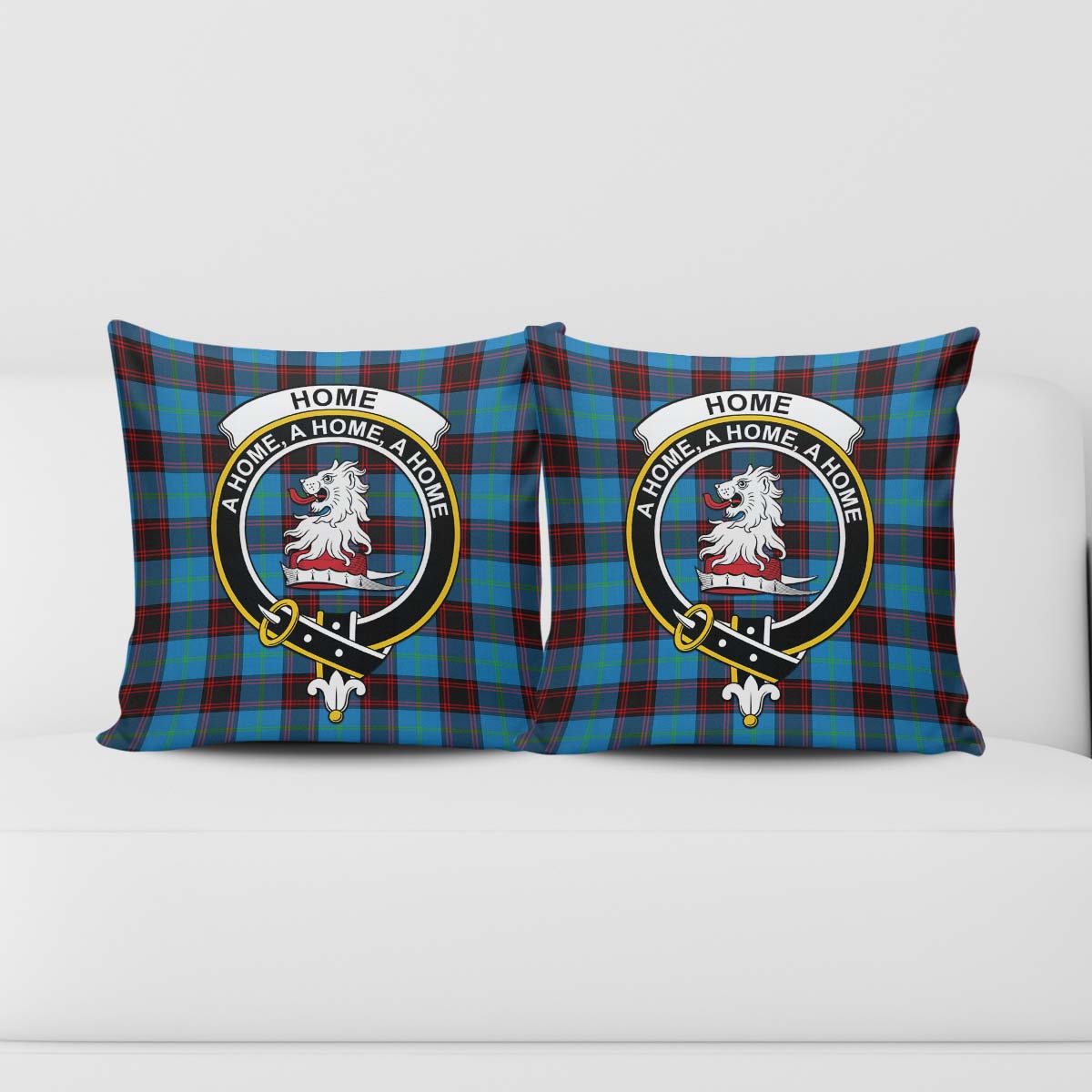 Home Ancient Tartan Pillow Cover with Family Crest - Tartanvibesclothing