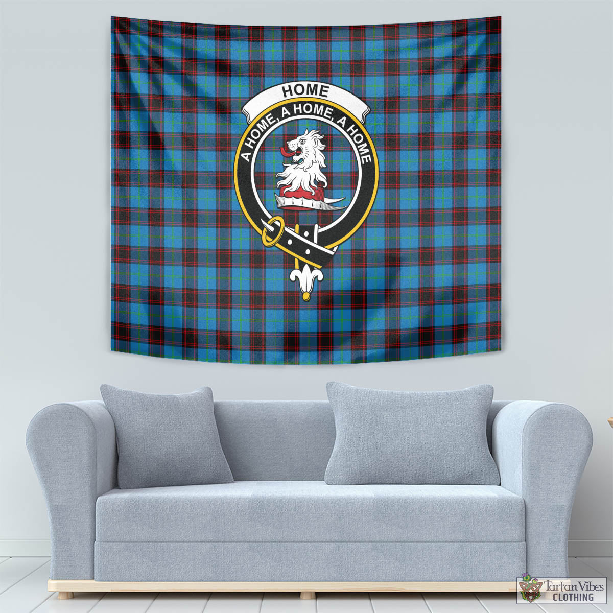 Tartan Vibes Clothing Home Ancient Tartan Tapestry Wall Hanging and Home Decor for Room with Family Crest