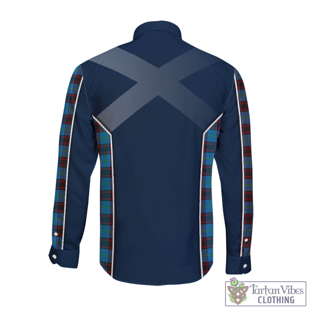 Tartan Vibes Clothing Home Ancient Tartan Long Sleeve Button Up Shirt with Family Crest and Lion Rampant Vibes Sport Style