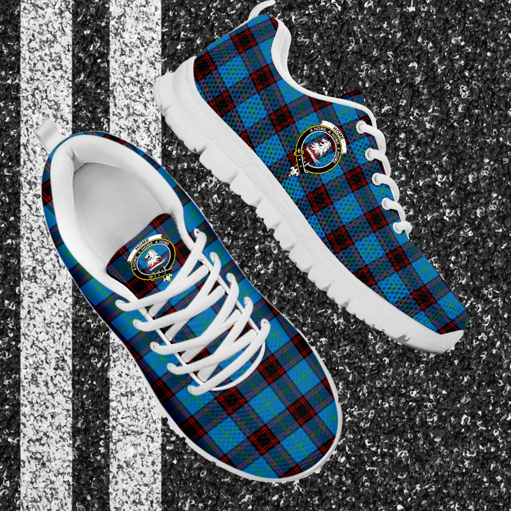 Home Ancient Tartan Sneakers with Family Crest - Tartan Vibes Clothing