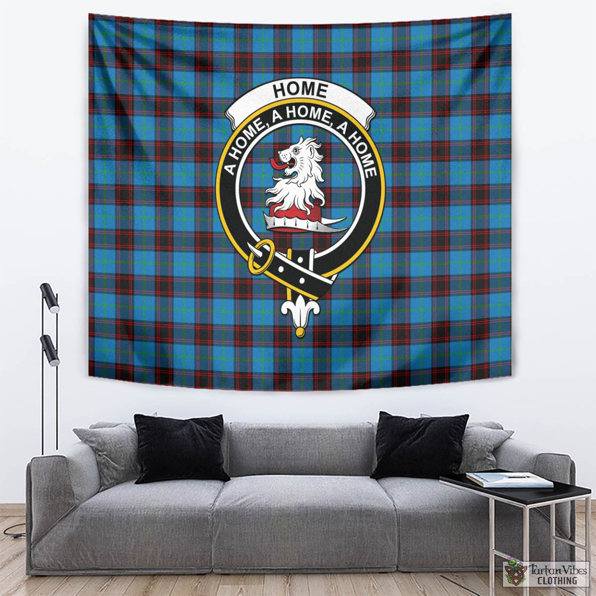 Tartan Vibes Clothing Home Ancient Tartan Tapestry Wall Hanging and Home Decor for Room with Family Crest