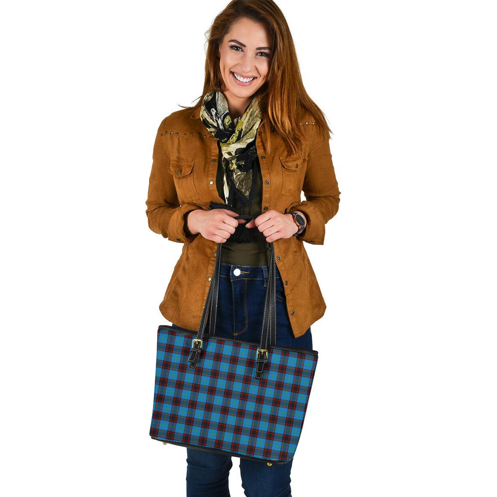 home-ancient-tartan-leather-tote-bag