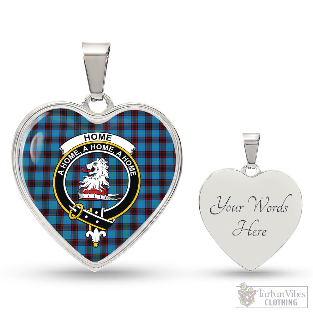 Tartan Vibes Clothing Home Ancient Tartan Heart Necklace with Family Crest