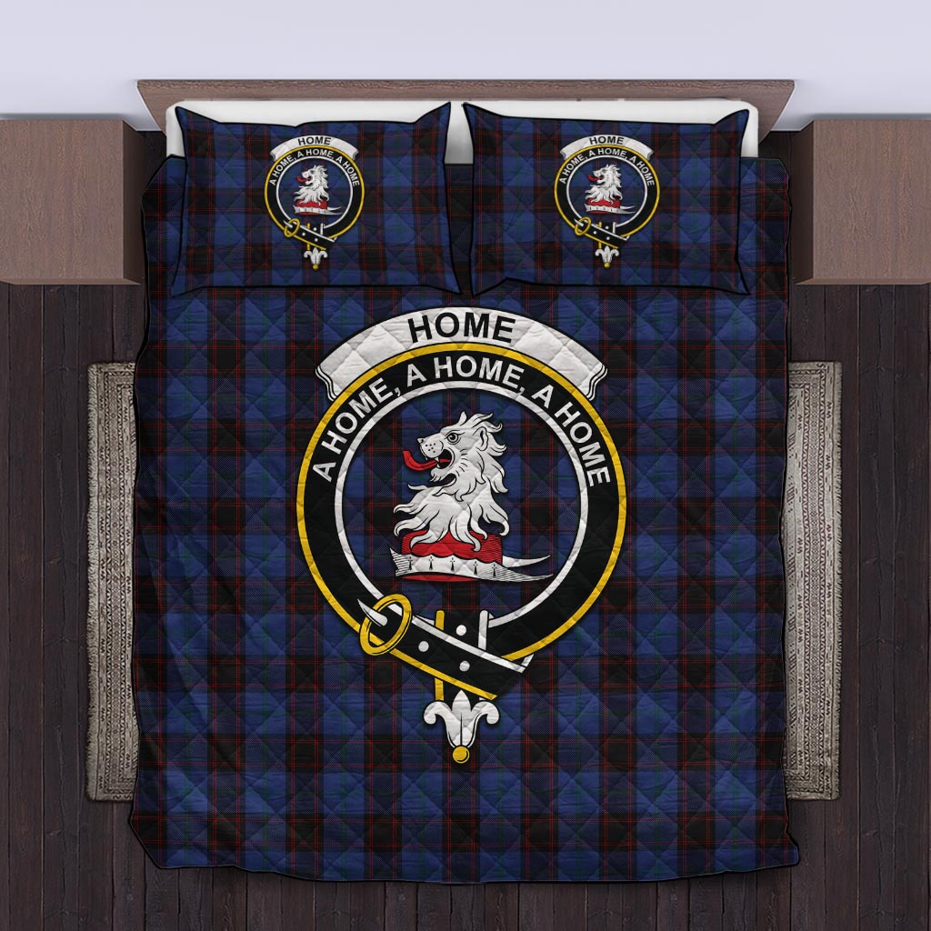 Home (Hume) Tartan Quilt Bed Set with Family Crest Twin - Tartan Vibes Clothing