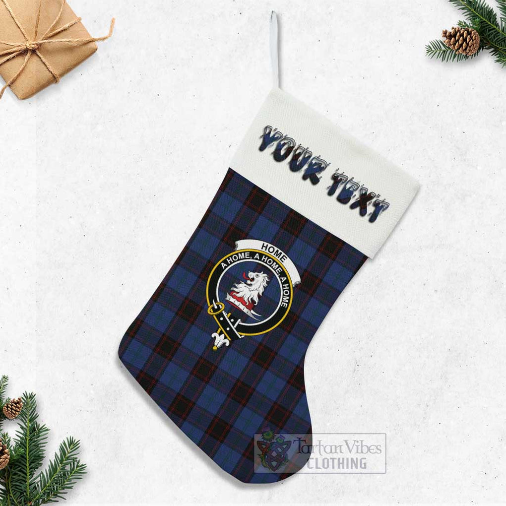 Tartan Vibes Clothing Home (Hume) Tartan Family Crest Christmas Stocking with Personalized Text