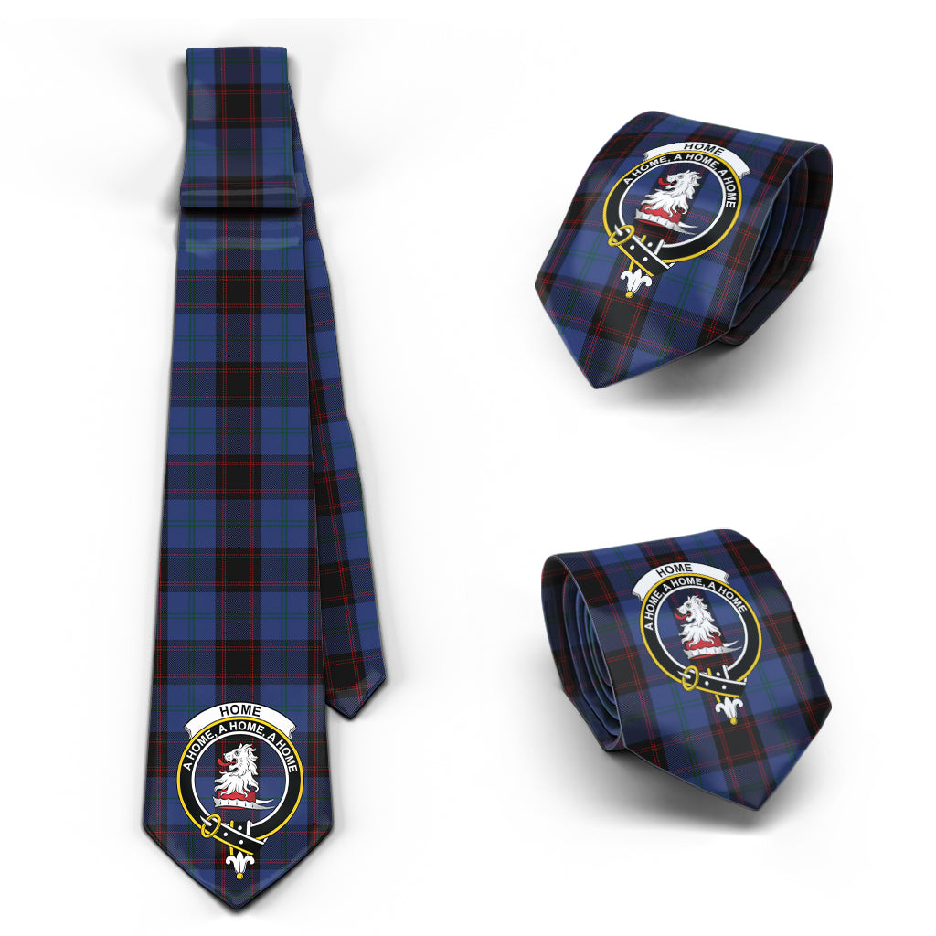 Home (Hume) Tartan Classic Necktie with Family Crest Necktie One Size - Tartan Vibes Clothing