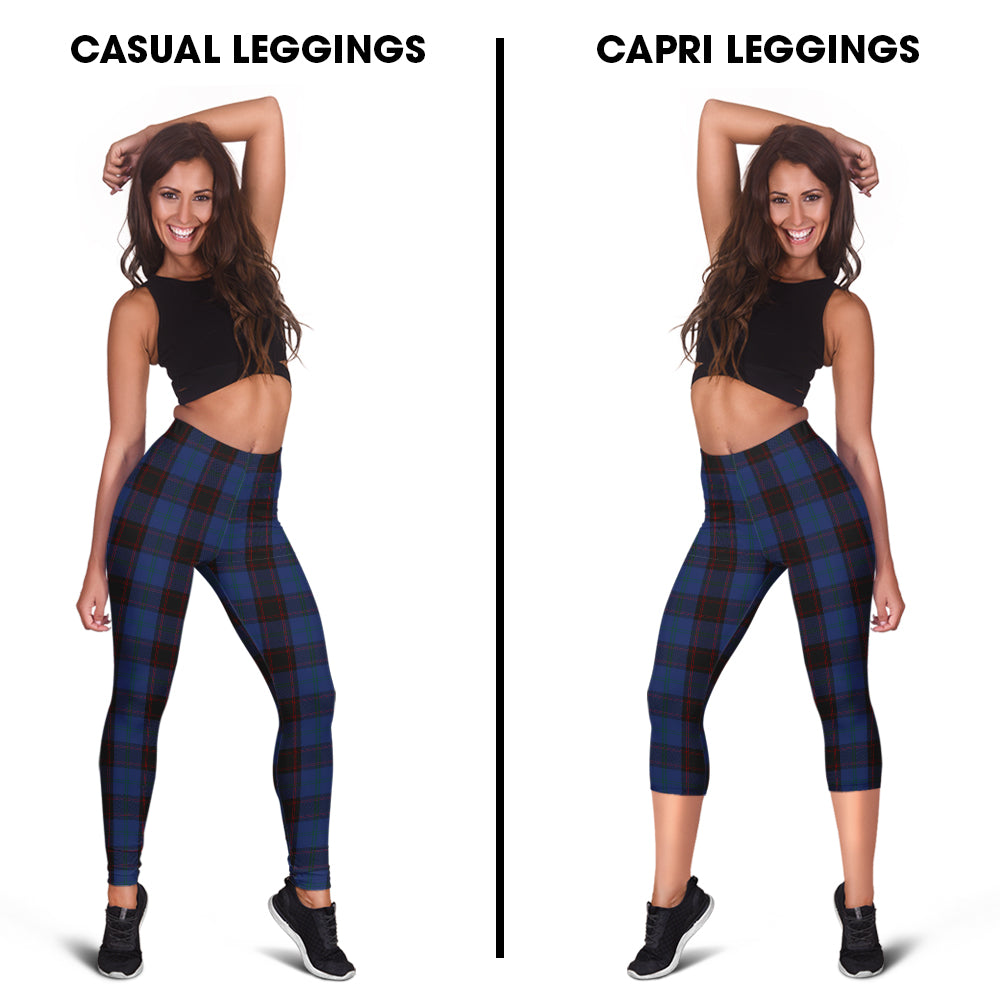 Home (Hume) Tartan Womens Leggings Capri Leggings - Tartan Vibes Clothing