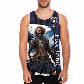 Home (Hume) Crest Tartan Men's Tank Top Inspired by the Freedom of Scottish Warrior