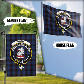 Home (Hume) Tartan Flag with Family Crest