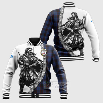 Home (Hume) Tartan Clan Crest Baseball Jacket with Highlander Warrior Celtic Style