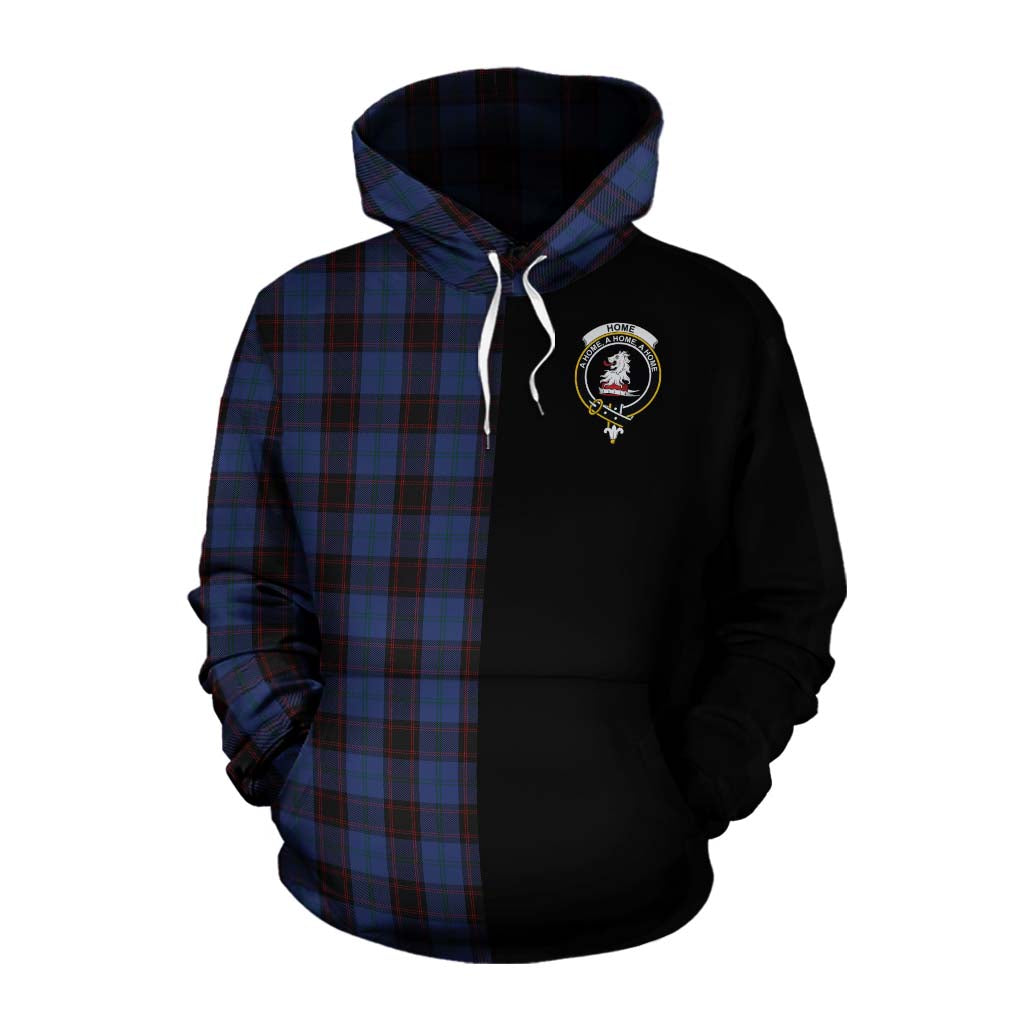 Tartan Vibes Clothing Home (Hume) Tartan Cotton Hoodie with Family Crest and Half Of Me Style