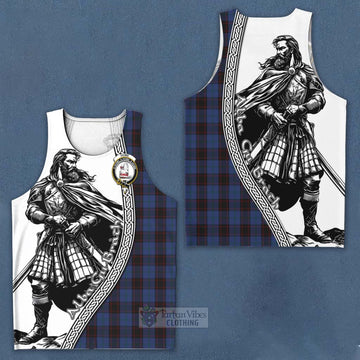 Home (Hume) Tartan Clan Crest Men's Tank Top with Highlander Warrior Celtic Style