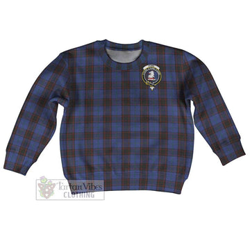 Home (Hume) Tartan Kid Ugly Sweater with Family Crest Kid - Tartan Vibes Clothing