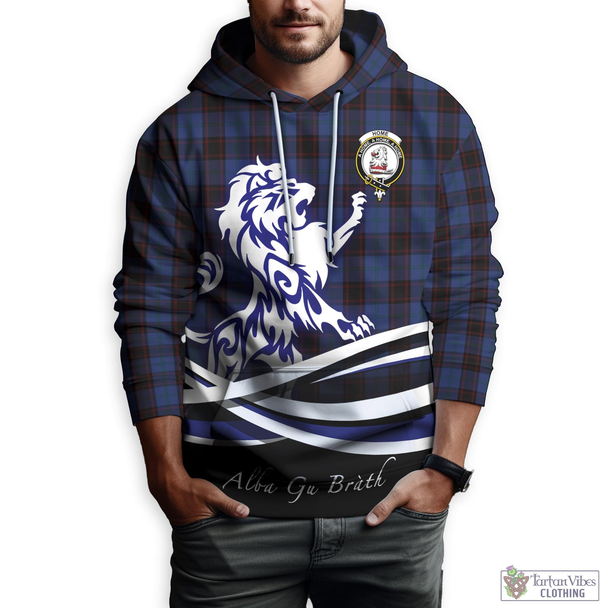 home-hume-tartan-hoodie-with-alba-gu-brath-regal-lion-emblem