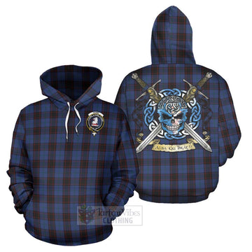 Home (Hume) Tartan Hoodie with Family Crest Celtic Skull Style