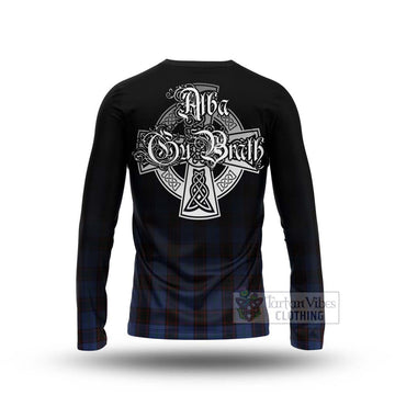 Home (Hume) Tartan Long Sleeve T-Shirt Featuring Alba Gu Brath Family Crest Celtic Inspired