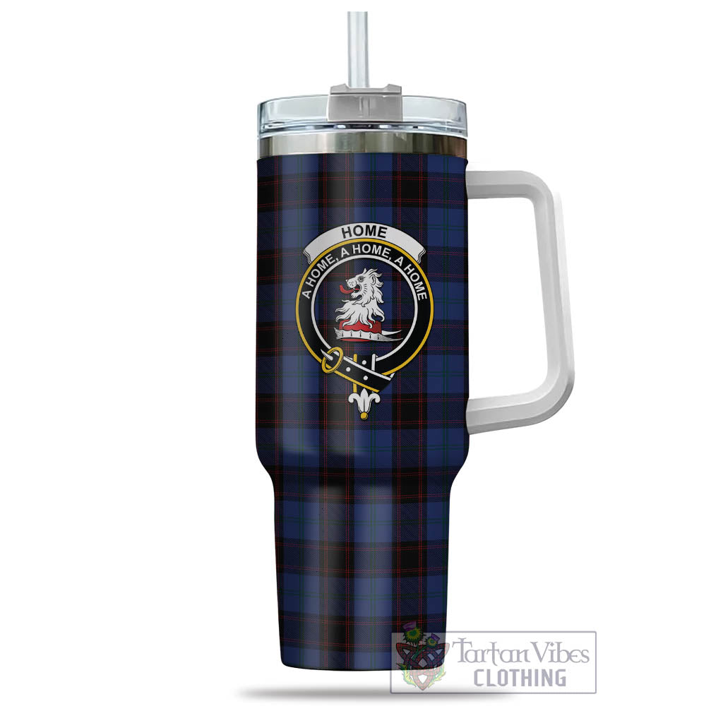 Home (Hume) Tartan Tumbler with Handle with Family Crest - Tartan Vibes Clothing