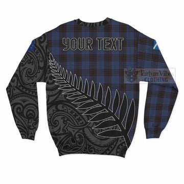 Home (Hume) Crest Tartan Sweatshirt with New Zealand Silver Fern Half Style