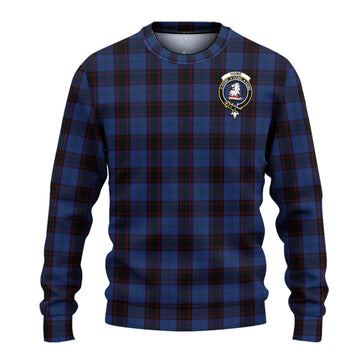 Home (Hume) Tartan Ugly Sweater with Family Crest