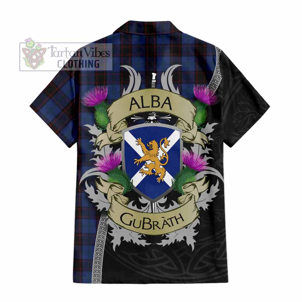 Home (Hume) Tartan Family Crest Hawaiian Shirt Lion Rampant Royal Thistle Shield Celtic Inspired - Tartan Vibes Clothing