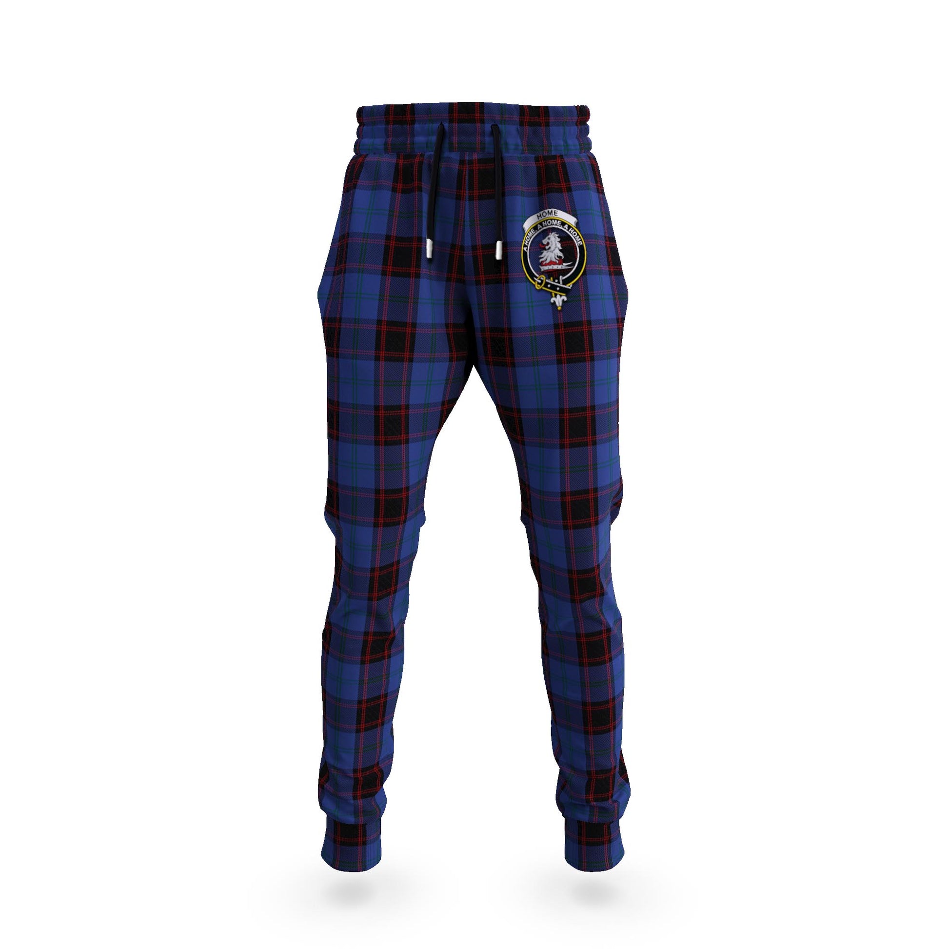 Home (Hume) Tartan Joggers Pants with Family Crest 5XL - Tartan Vibes Clothing