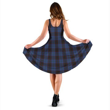 Home (Hume) Tartan Sleeveless Midi Womens Dress