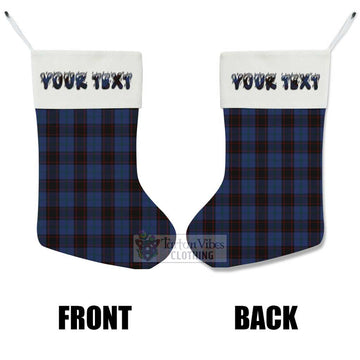 Home (Hume) Tartan Christmas Stocking with Personalized Text