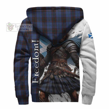 Home (Hume) Crest Tartan Sherpa Hoodie Inspired by the Freedom of Scottish Warrior