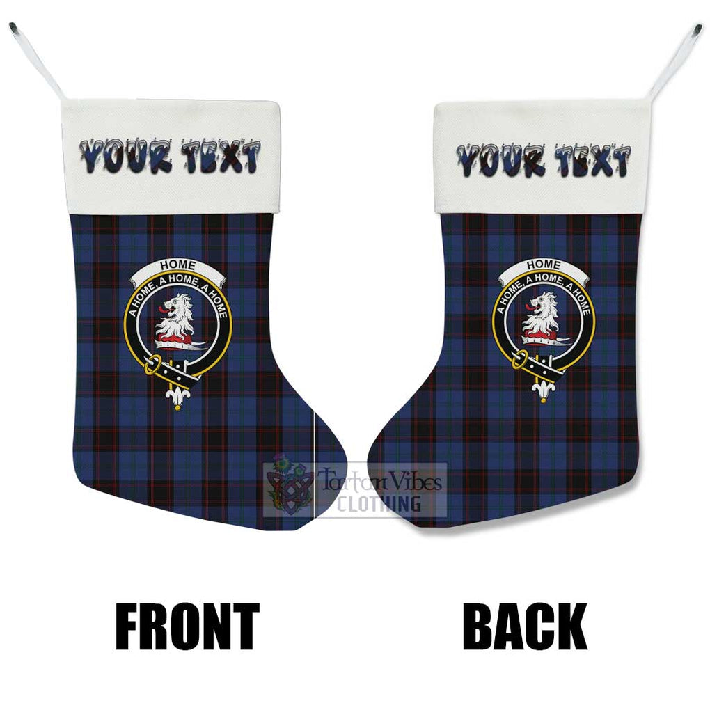 Tartan Vibes Clothing Home (Hume) Tartan Family Crest Christmas Stocking with Personalized Text