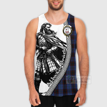 Home (Hume) Tartan Clan Crest Men's Tank Top with Highlander Warrior Celtic Style