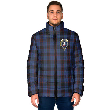 Home (Hume) Tartan Padded Jacket with Family Crest