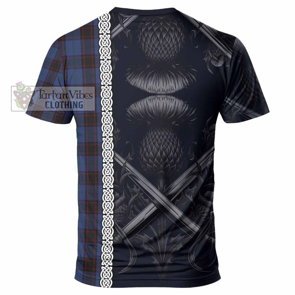 Tartan Vibes Clothing Home (Hume) Tartan T-Shirt with Family Crest Cross Sword Thistle Celtic Vibes