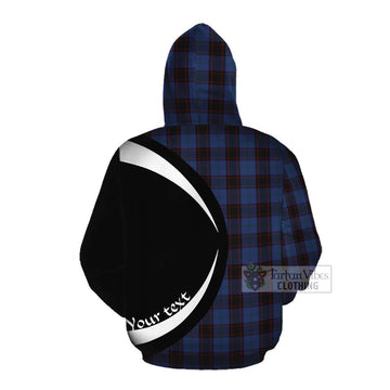 Home (Hume) Tartan Cotton Hoodie with Family Crest Circle Style