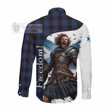 Home (Hume) Crest Tartan Long Sleeve Button Shirt Inspired by the Freedom of Scottish Warrior