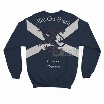 Home (Hume) Tartan Lion Rampant Sweatshirt  Proudly Display Your Heritage with Alba Gu Brath and Clan Name