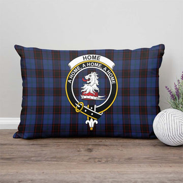 Home (Hume) Tartan Pillow Cover with Family Crest