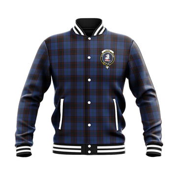 Home (Hume) Tartan Baseball Jacket with Family Crest