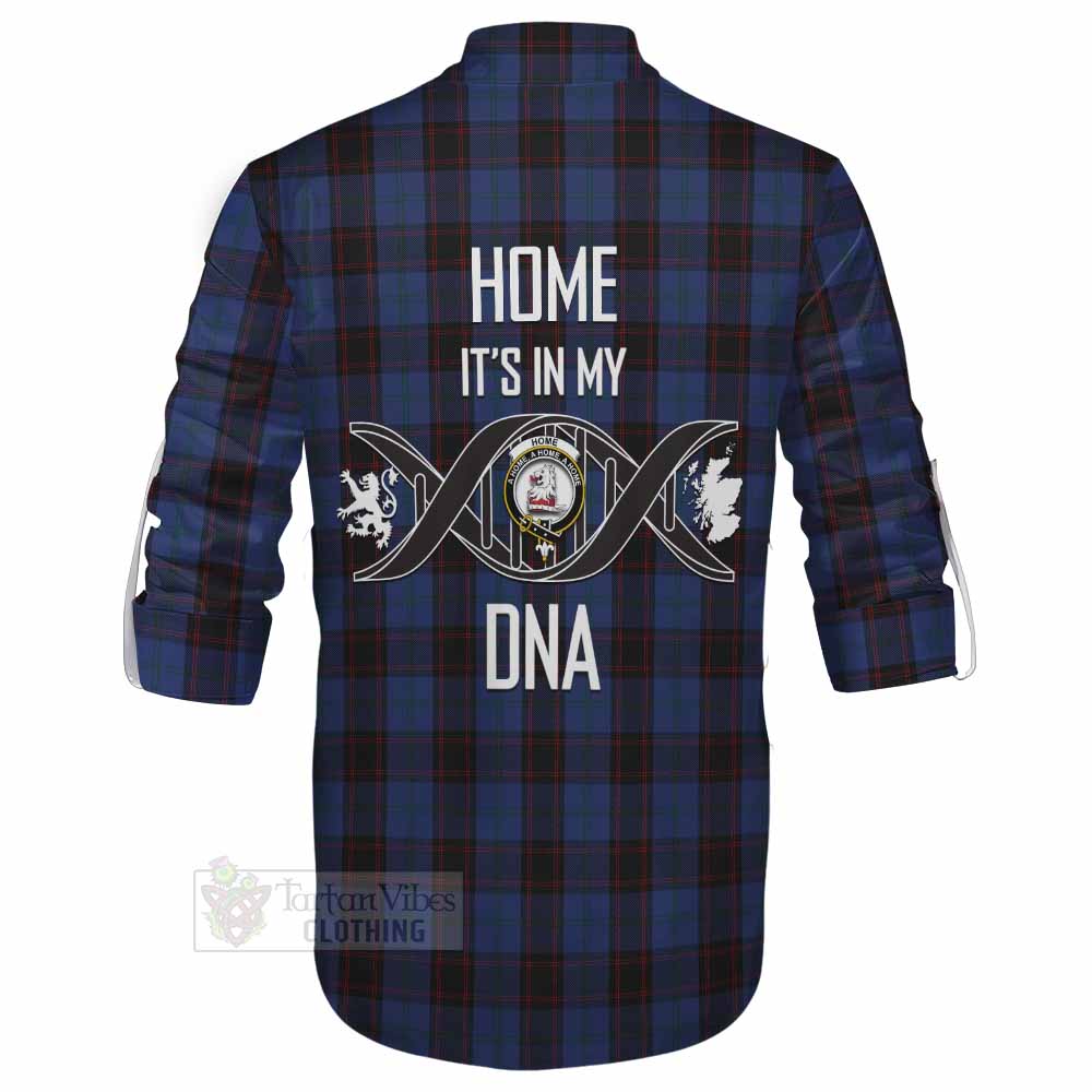 Tartan Vibes Clothing Home (Hume) Tartan Ghillie Kilt Shirt with Family Crest DNA In Me Style