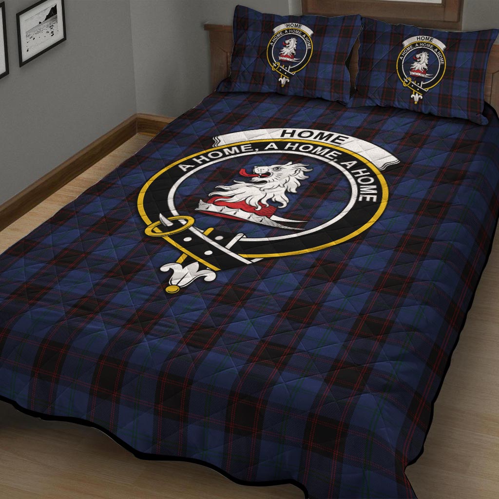 Home (Hume) Tartan Quilt Bed Set with Family Crest - Tartan Vibes Clothing