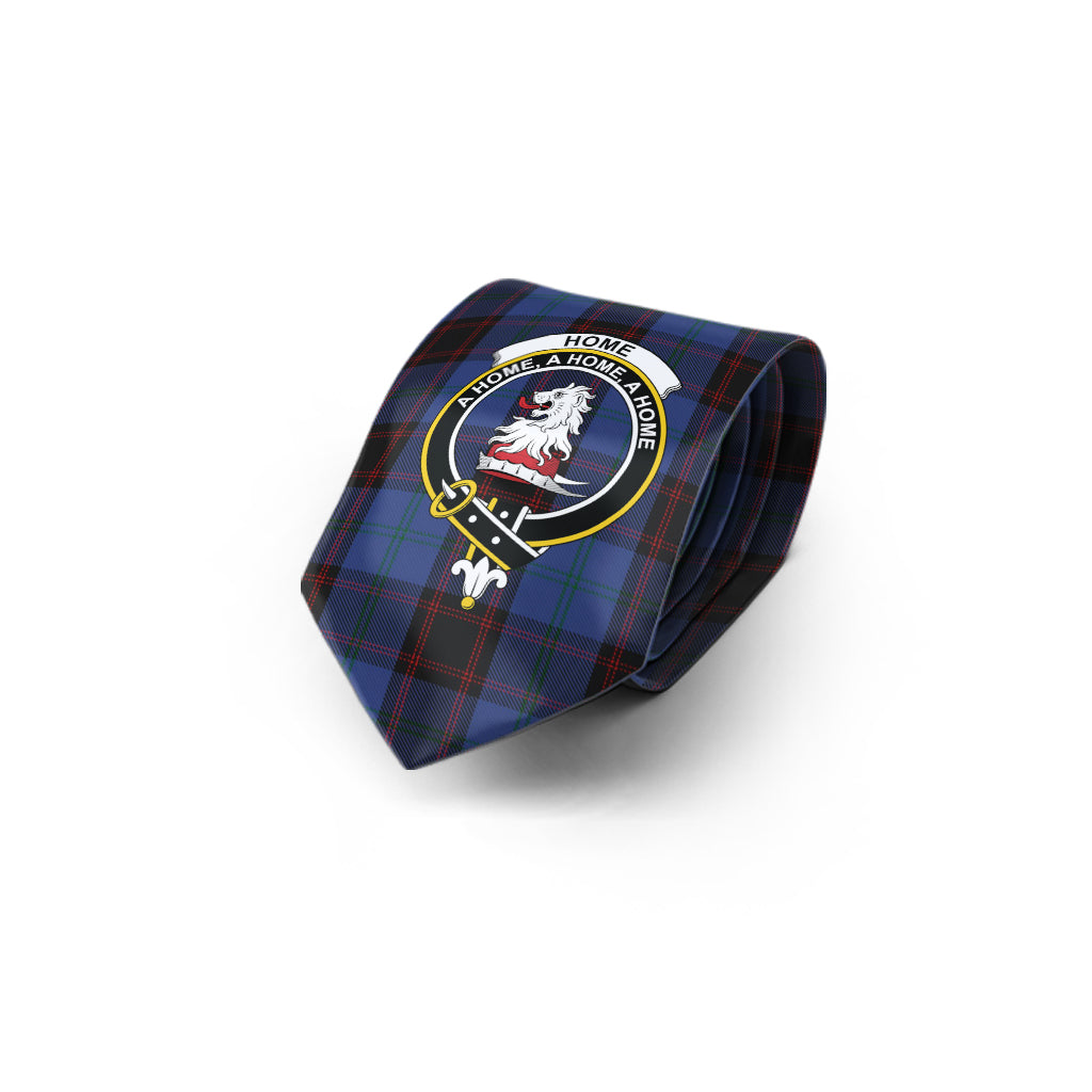 Home (Hume) Tartan Classic Necktie with Family Crest - Tartan Vibes Clothing