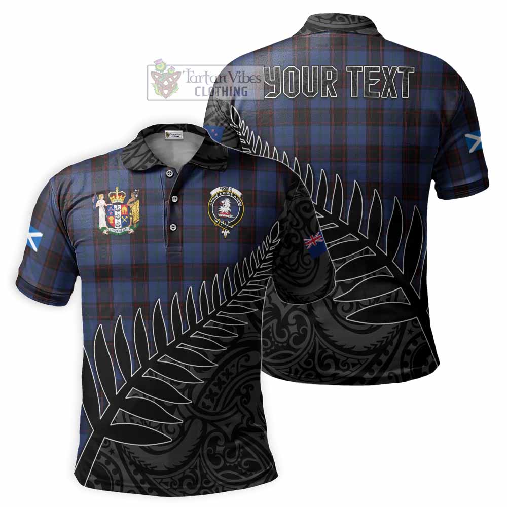 Home (Hume) Crest Tartan Polo Shirt with New Zealand Silver Fern Half Style