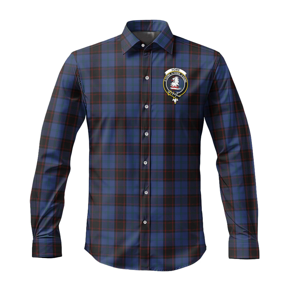 home-hume-tartan-long-sleeve-button-up-shirt-with-family-crest